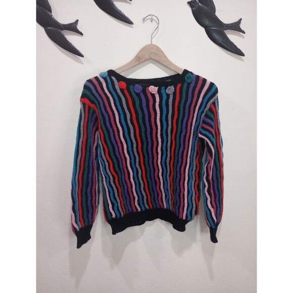 Vintage 70's Helga Howie San Francisco Wool Sweater - M - Picture 5 of 8